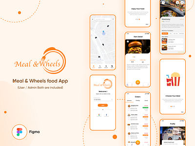 meal wheel food cart food delivery foodie uiux