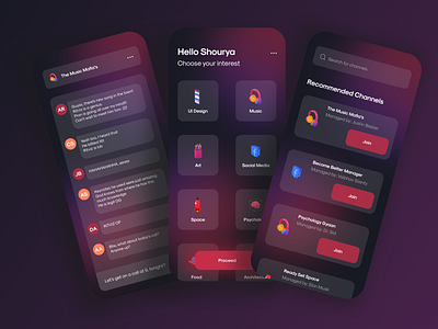 Social Media App UI 🔥 3d app design application illustration modern social media