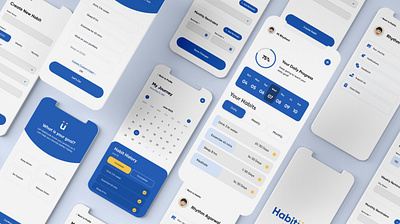 Habitude - Habit Tracking App adobe xd figma goal tracking app habit tracking app mobile app design ui design uiux user interface ux design