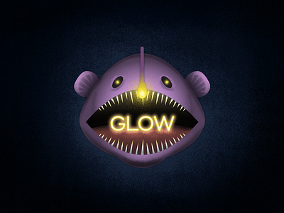 Glowing Angler design digital art illustration