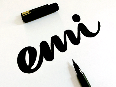 emi branding brush brushlettering calligraphy custom design emi handwritten lettering logo logo design logotype photographer photography logo process script sketch typography