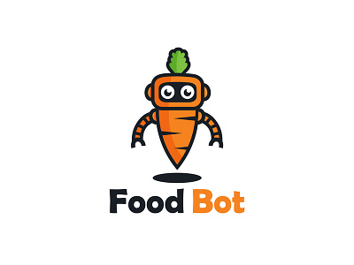 Food Bot art brandidentity branding carrot logo combination logo creative designer designs food and drink food logo fun logo illustration logodesigner logodesigns logos playful design restaurant robot logo vector