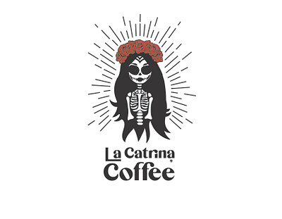 la catrina coffee art coffee coffee shop design designer graphic design graphicdesign illustrator logo logodesign logotype typography