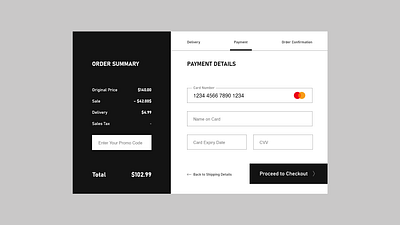 Credit Card Checkout Form dailyui