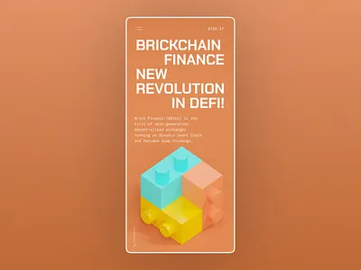 Brickchain redesign concept 3d @ui app blender blockchain brickchain clean concept crypto defi figma illustration mobile simple web app webdesign website