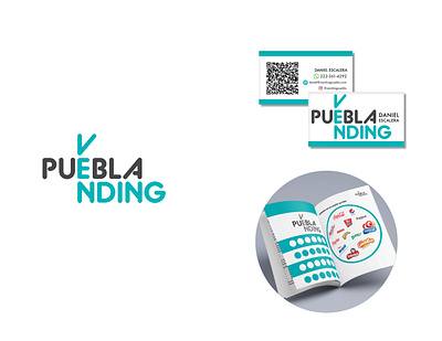 Vending Puebla Branding book branding design businesscard illustrator logo qrcode typography