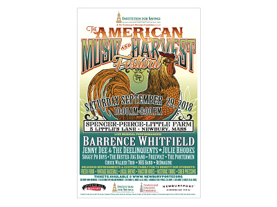 American Music & Harvest Festival 2018 design illustration vector