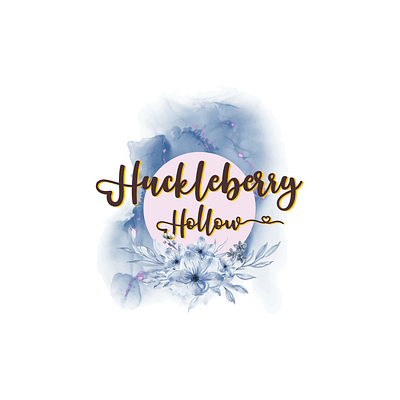 HollowHuckleberry design flat illustration illustrator logo typography vector