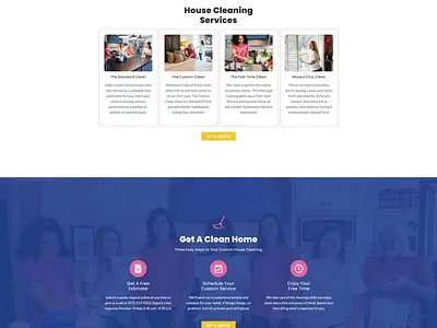 Maid Service Website design ui ux web web design wordpress design