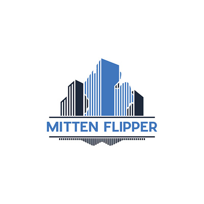 Mitten Flipper design flat illustration illustrator logo minimal typography vector