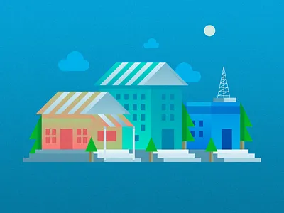 Small-Medium Businesses building business flat houses illustration texture vector