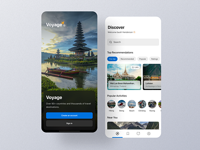 Voyage - Mobile App Exploration app flutter mobile mobile app mobile ui thailand tour tourism travel travel app trip ui ux