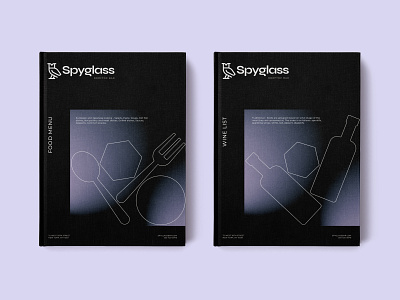 Spyglass Rooftop Bar - Menu & Bag bag brand design brand identity branding design logo logotype menu menubar modern rooftop typography