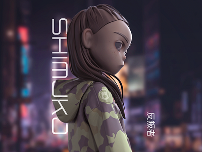 Shimuko 3d avatar character character design design girl logo shimuko shimur zbrush