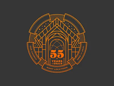 55TH LOGO - GRACE CHURCH 55 anniversary church grace houston