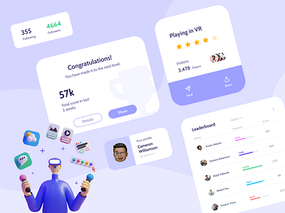 Game UI elements app design bangalore design designer illustration inspiration minimal trending uidesign uiux