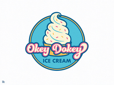 Okey Dokey logo concept_BRD_7-10-22 branding design ice cream logo okey dokey