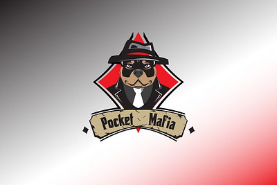 Logo Design For American Bully Kennel - "Pocket Mafia" adobe illustrator american bully art bully design dog dog art dog logo doglogo graphicdesign illustration logo logodesign logotype vector