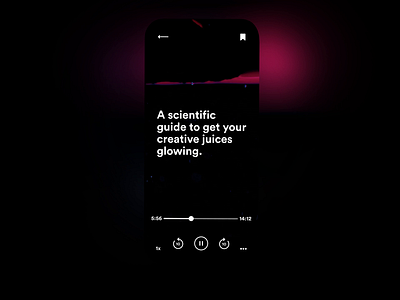 Audiobook UI after affects animation design dribbble illustrator ui