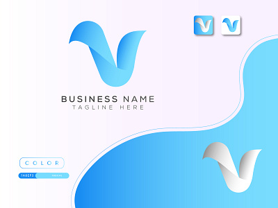 V logo mark brandmark colorful logo custom logo dribbble gradient identity identity designer letter lettermark logo designer logo mark logomark logotype minimalist monogram sing symbol v v icon v mark
