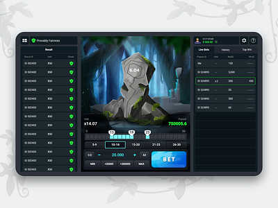 Magic Dice Betting Game app bet betting betting game dice gambling game art game design game ui game ux illustration magic stone ui ux