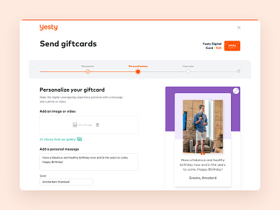 Yesty - B2B giftcard platform design saas ui ux webapp