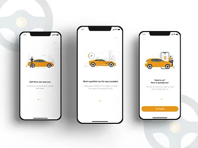 Onboarding of car rental app app car rental car rental app design ios app ios app design ios design onboarding onboarding ui ui ui app ui design ui ux design uidesign uiux