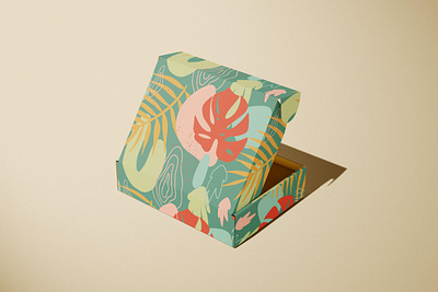 Plant Box box branding branding package illustrated pattern package package designer package mockup packagedesign pattern design plant plant box plant brand plant pattern plant shop shipment box shipping box square box tropical illustration tropical pattern