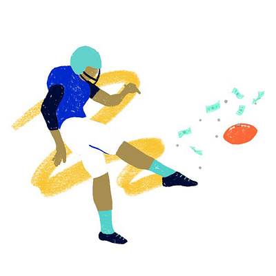 Money Punt football illustration money punt sports sports betting