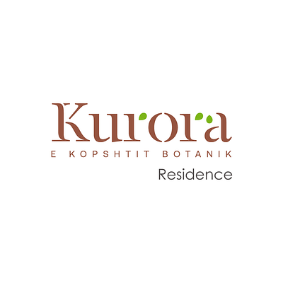 "Kurora e Kopeshtit Botanik" Residence Logo plant residence tree typography