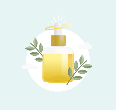 Essential Oil branding graphic design illustration