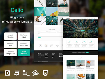 Celio Blog HTML Web Template V1.0 bem blog business homepage html personal portfolio sass shop store web website