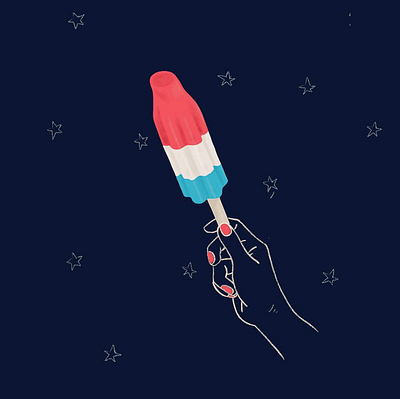 July Pop fourth of july illustration popsicle summer