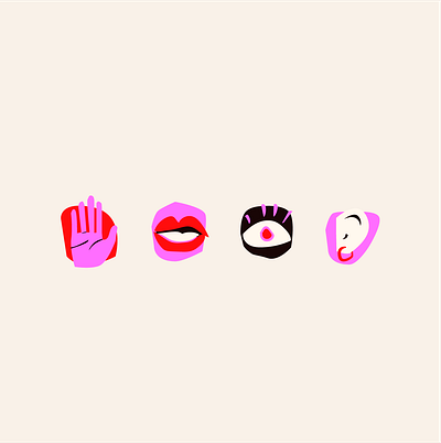 Yada Yada Icons eye icons illustration lips talk women