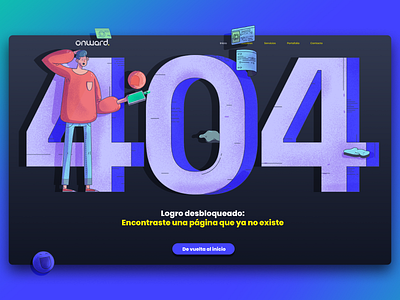 Onward 404 art character illustration ui vector