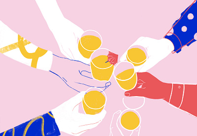 Happy Hour cheers drinks happy hour illustration