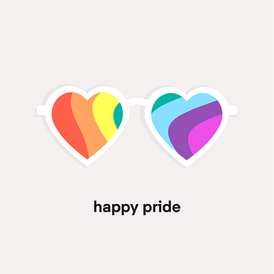 Idean Pride glasses illustration pride rainbow