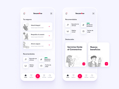 App Concept - Insurance app app design app ui card design card ui design figma header inspiration landing page ui