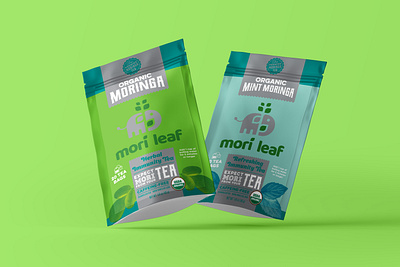 Mori Leaf pouch branding moringa packaging pouch tea