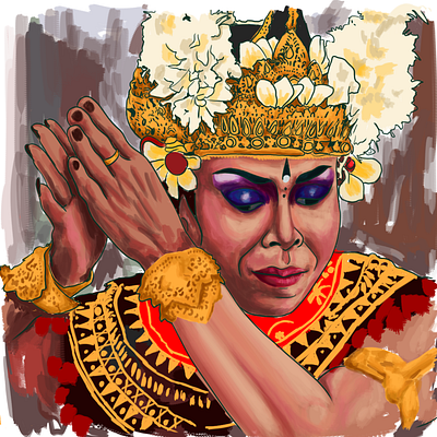 Balinese Dancer Digital Painting