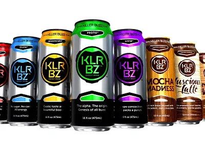 Killer Buzz bottle branding energy drink packaging