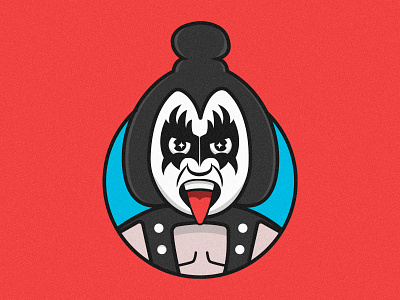 Gene Simmons color design illustration illustrator vector