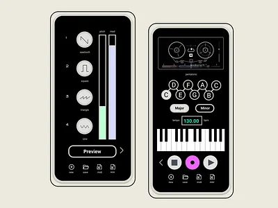 Synthia app builder design ios midi mobile app mobile app design mobile ui music music app synth synthesis synthesizer synthwave ui ux wave