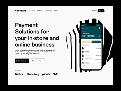 Payment Solution Landing Page branding design landing page layout ui ux