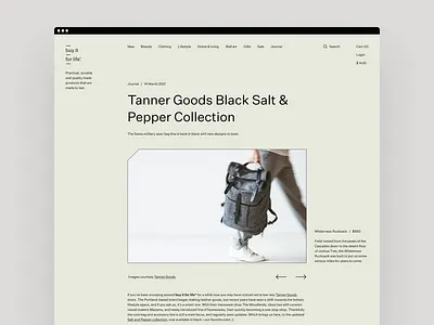 buy it for life® — part 3 article blog blog design blog post brand identity branding clean ui css grid grid journal landing page minimal minimalism minimalist pastel sans serif simple typography web design webflow