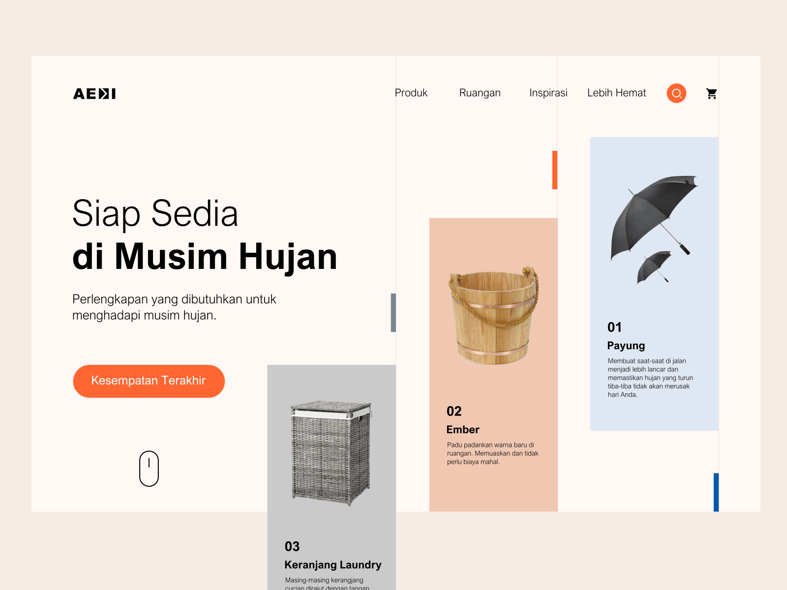 Home Page Aeki by Ebas on Dribbble
