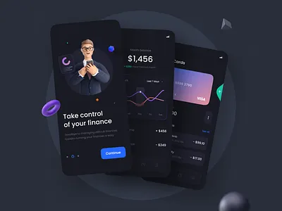 Quadro - expense manager app 3d app banking business design expense expense manager finance finance app financial illustration trend 2021 typography ui ux vector wallet web