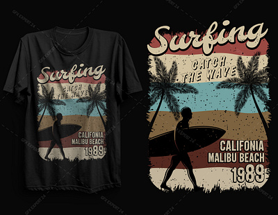 Summer T shirt design, Surfing t shirt design branding design free t shirt designs graphic design hunting t shirt illustrator t shirt design 2021 t shirt design bundle typography vector