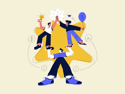 Teamwork illustration brainstorm branding business character communication contact us crypto customer support design graphic design illustration logo motion graphics people support team teamwork ui vector web