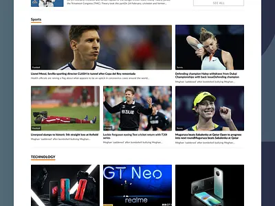 News Website | User Interface design footer hero section landingpage news search uiux userexperience userinterface website website design